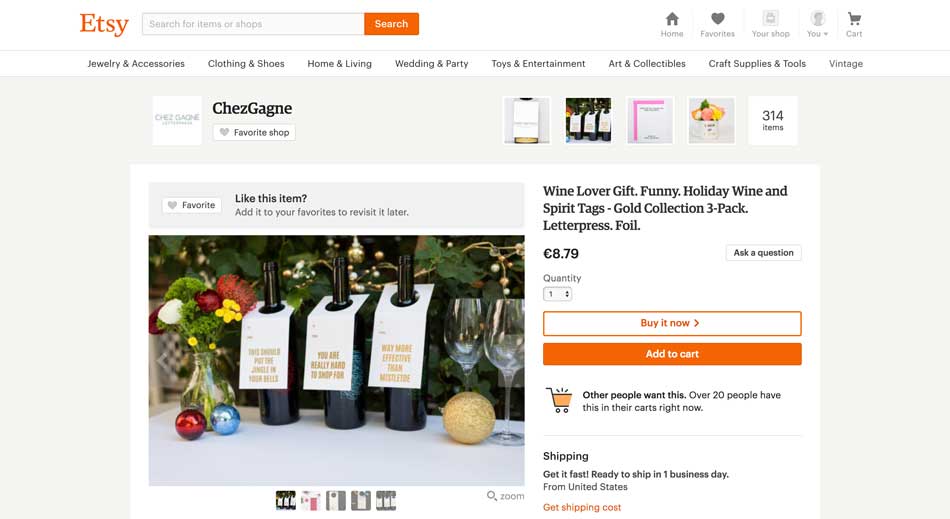 Etsy marketplace artisanat, créateur, vintage